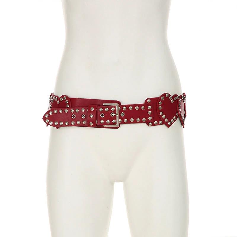 Retro Fashion Elastic Waist Tight Decoration by GJG Denim