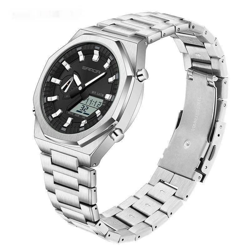 Dual-display Multi-function Men's Watch by GJG Denim