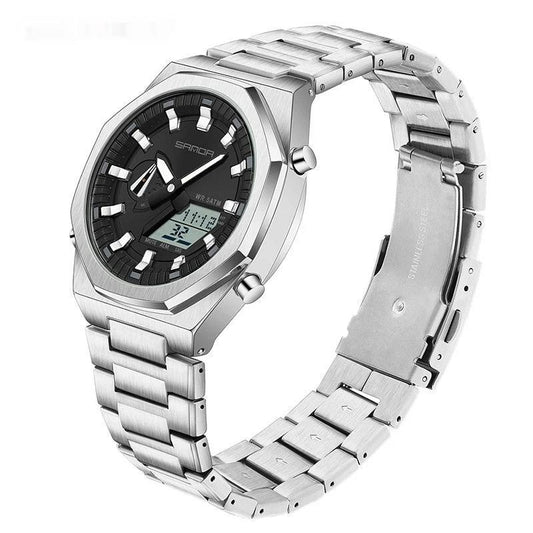 Dual-display Multi-function Men's Watch by GJG Denim