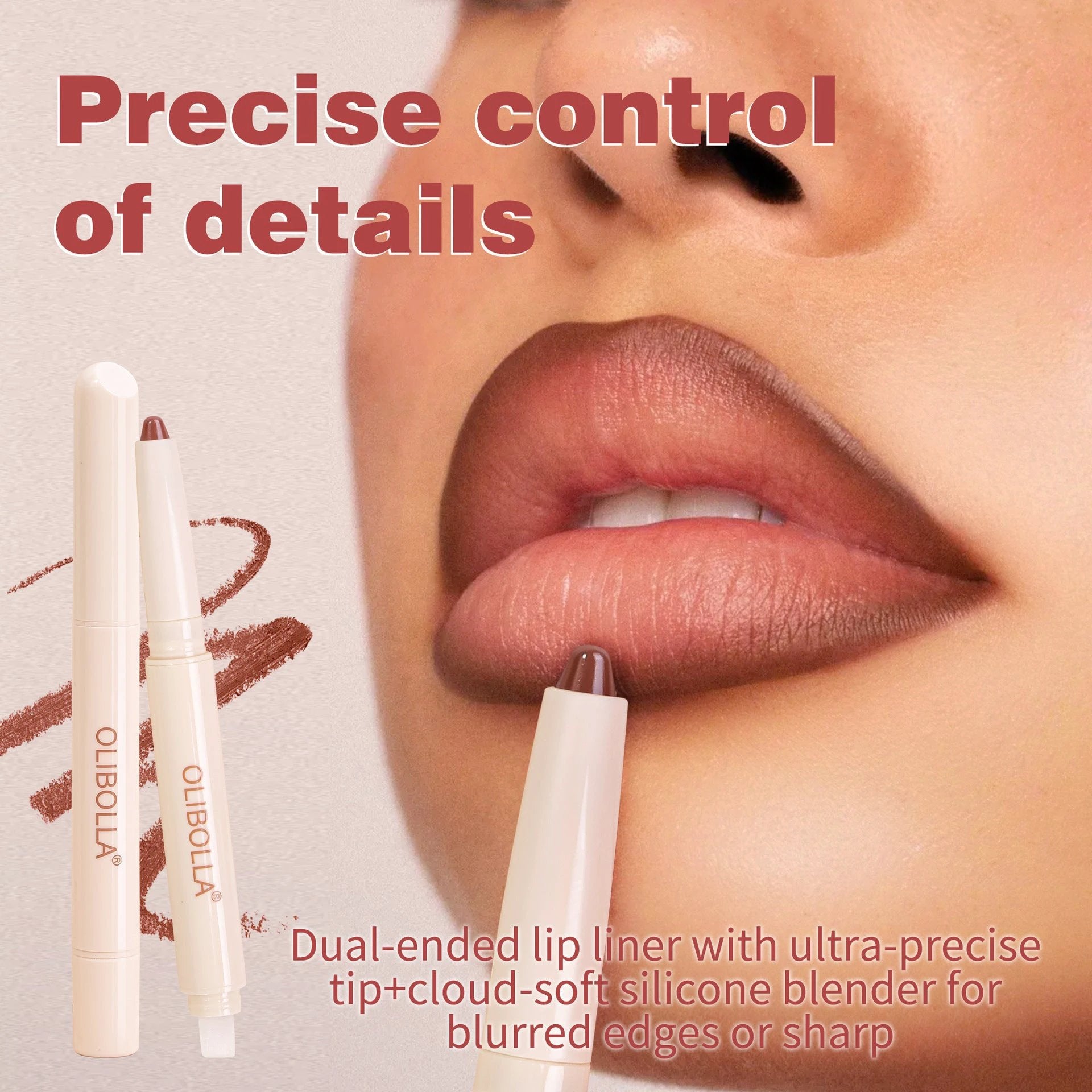 Eight-color Double-headed Lip Liner Matte Long-lasting by GJG Denim