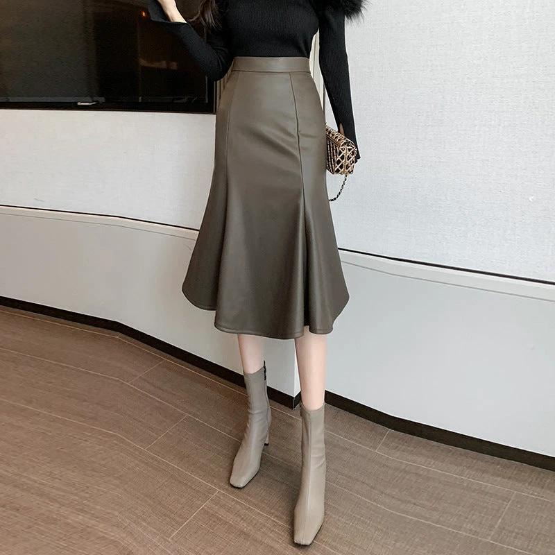 Fishtail Spandex Skirt For Women High Waist Petite Slimming by GJG Denim