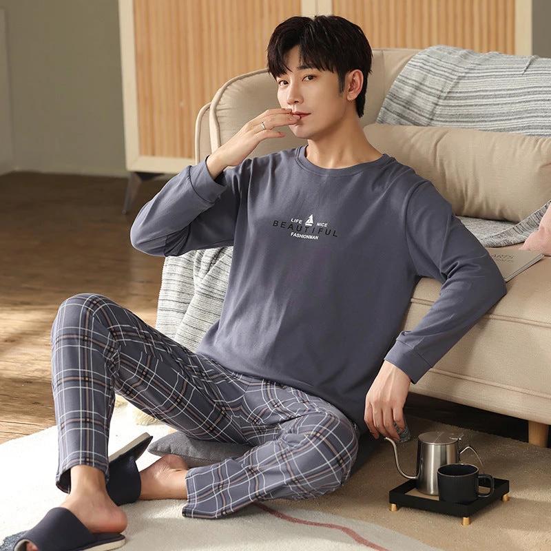 Men's Varions Print Long Sleeve Pajamas by GJG Denim