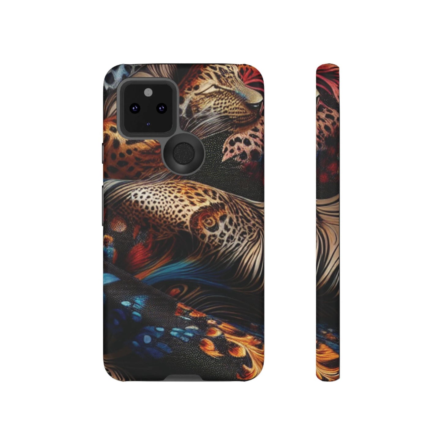 Stylish Tough Phone Case with Elegant Black and Gold Design by Printify