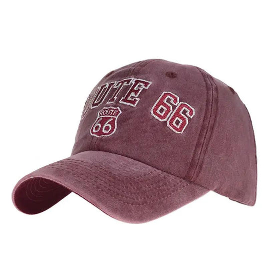 Men's Route 66 Embroidered Baseball Cap by GJG Denim