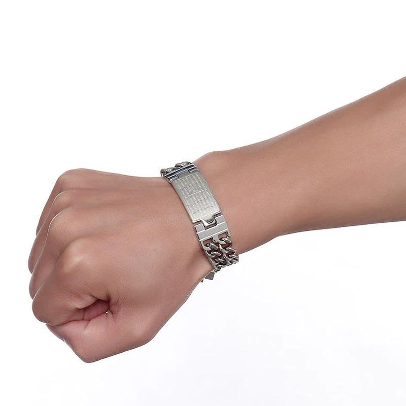 Cross Scripture Men's Bracelet by GJG Denim