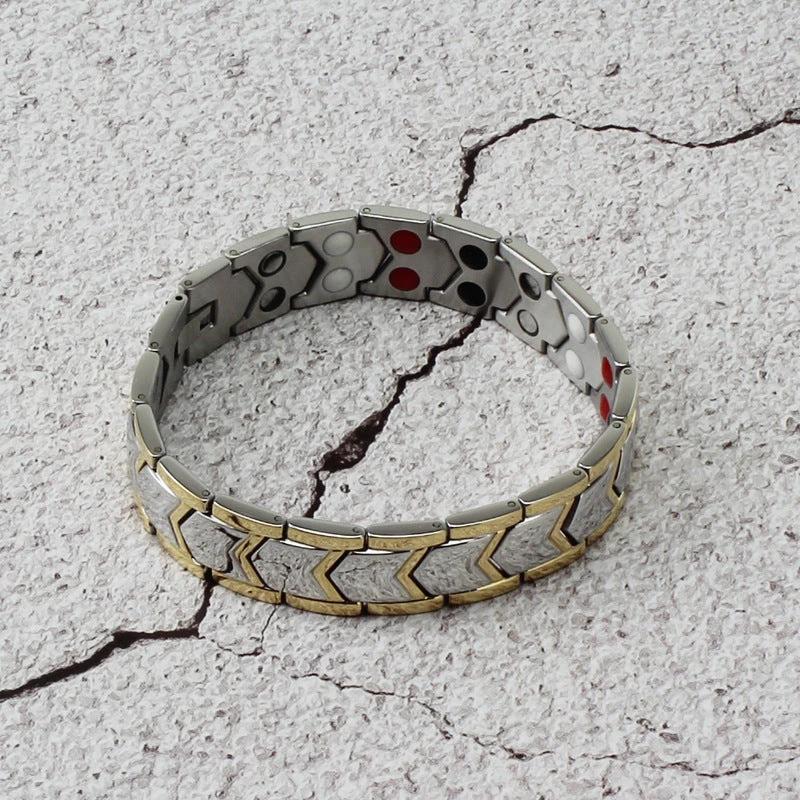Men's Double Row Magnetic Bracelet by GJG Denim