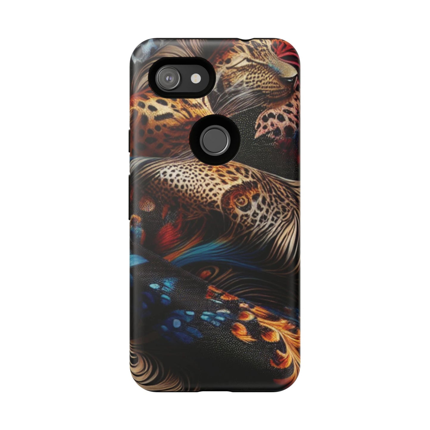 Stylish Tough Phone Case with Elegant Black and Gold Design by Printify
