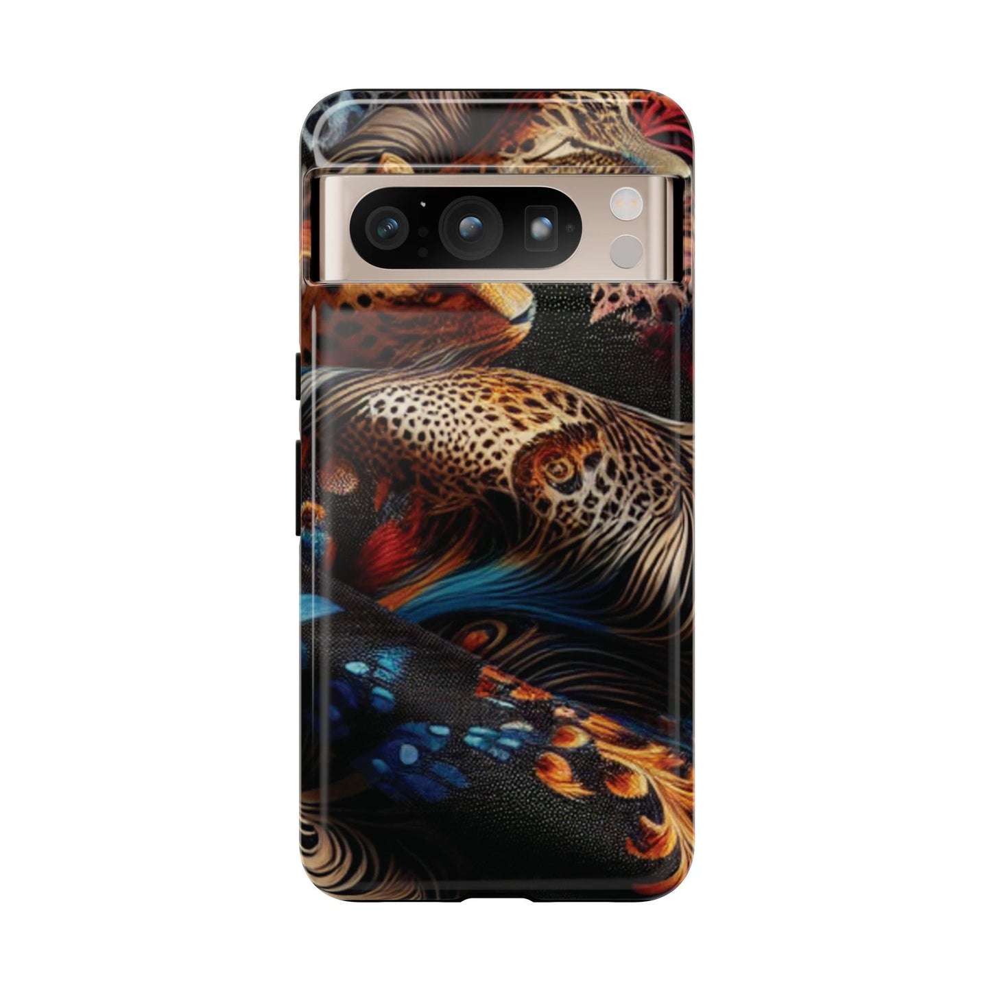 Stylish Tough Phone Case with Elegant Black and Gold Design by Printify