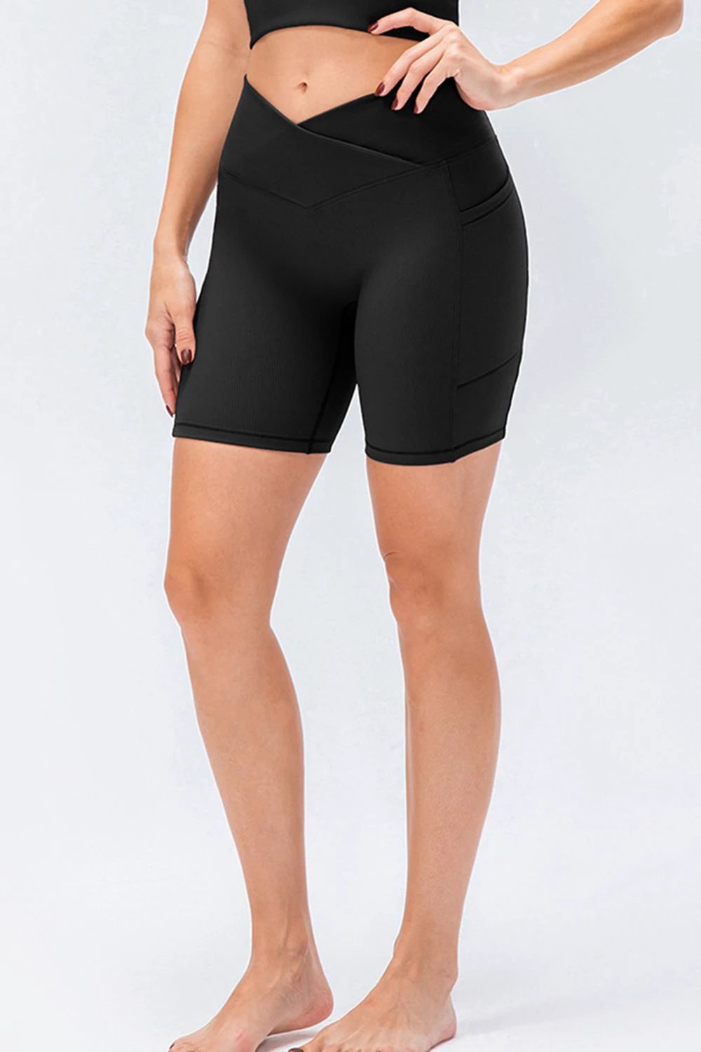 Slim Fit V-Waistband Sports Shorts by Lady Ros