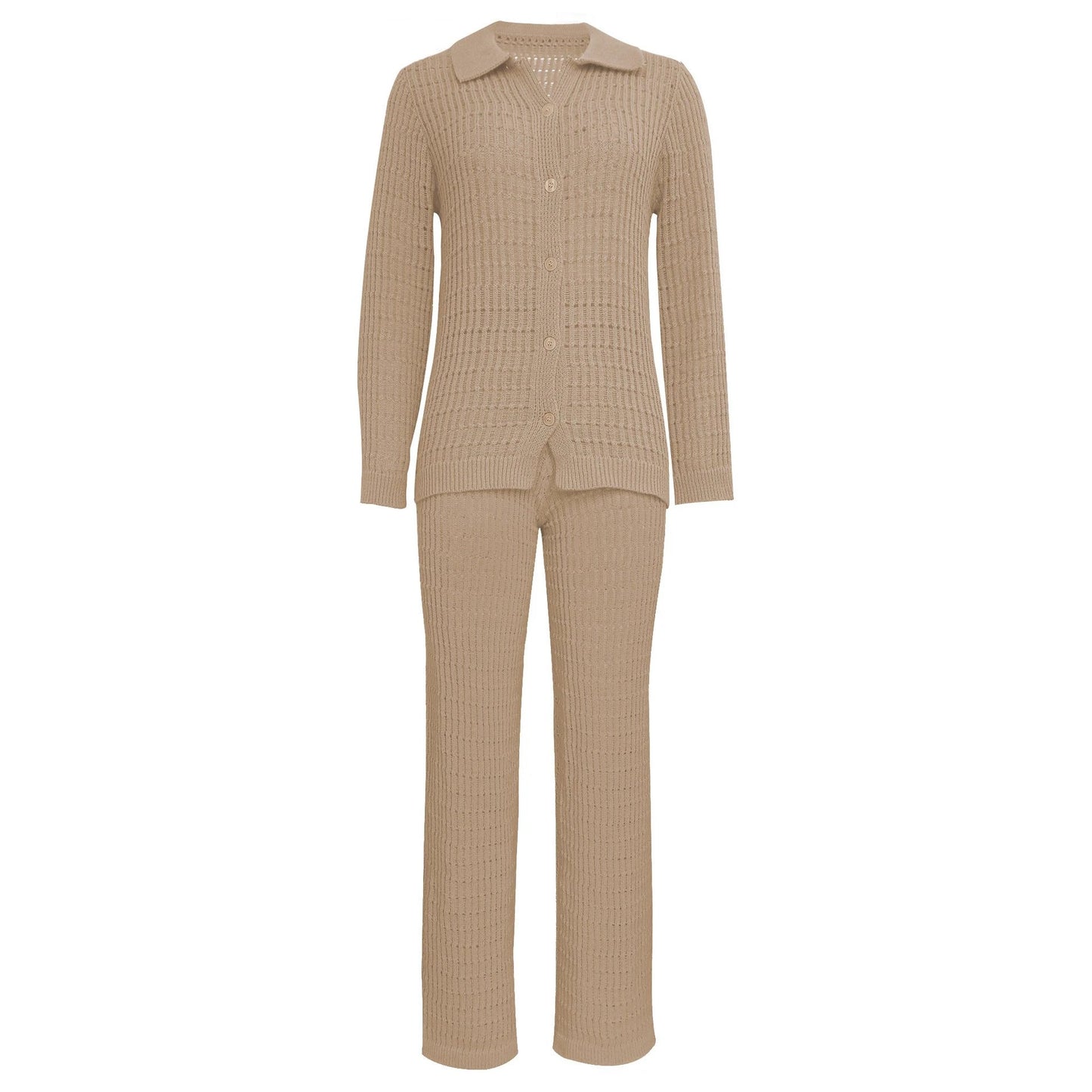 Knit Shirt Straight Leg Pants set by GJG Denim