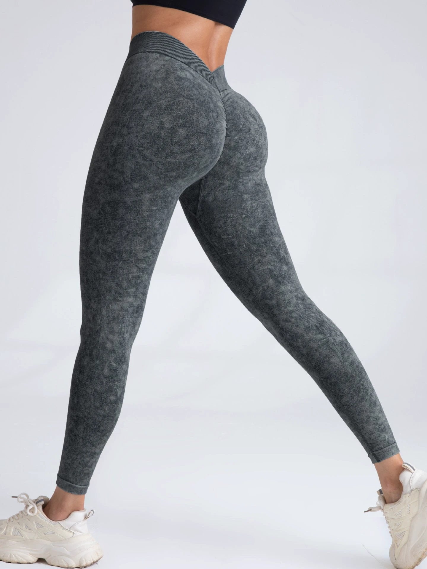 Hip Raise Seamless Yoga Pants Elastic High Waist by GJG Denim