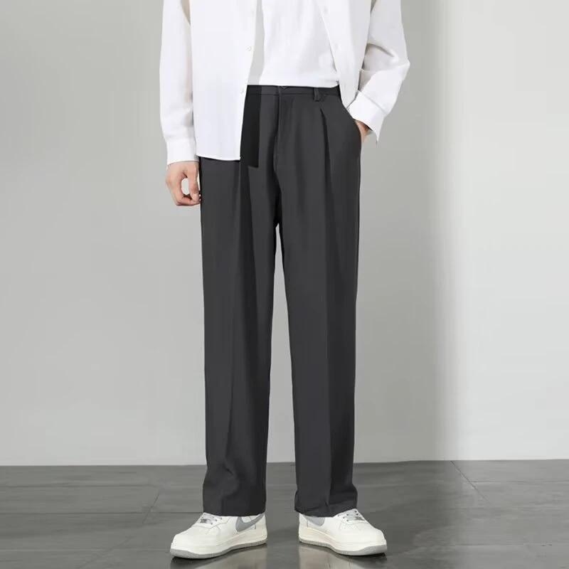 Men's Slim Fit Business Casual Thin Pants by GJG Denim