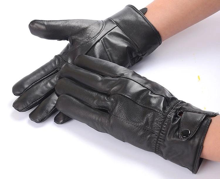 Men's PU Leather Gloves by GJG Denim