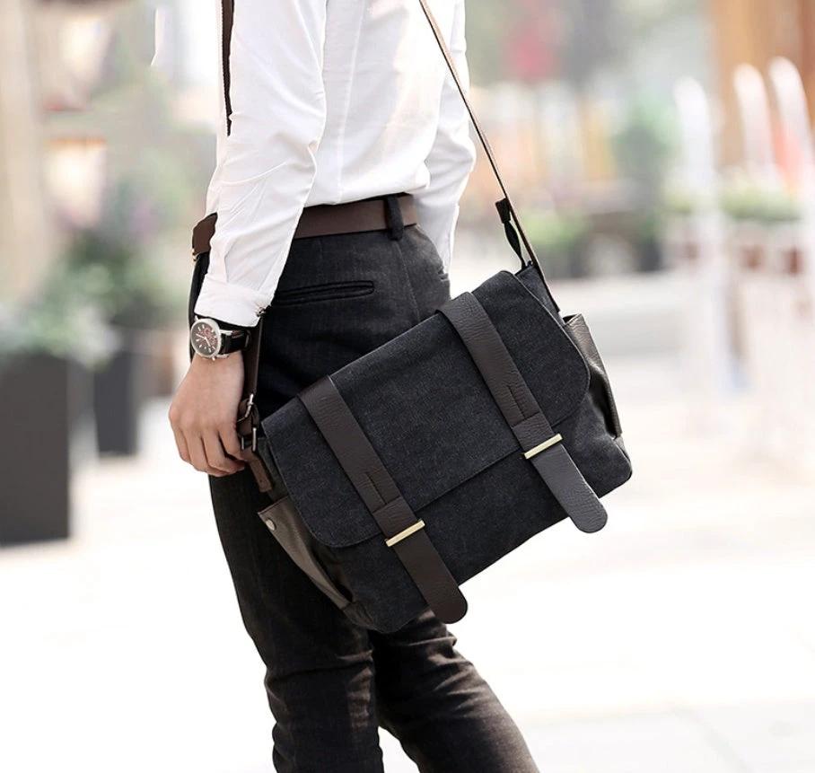 Men's Diagonal Travel Leisure Bag by GJG Denim