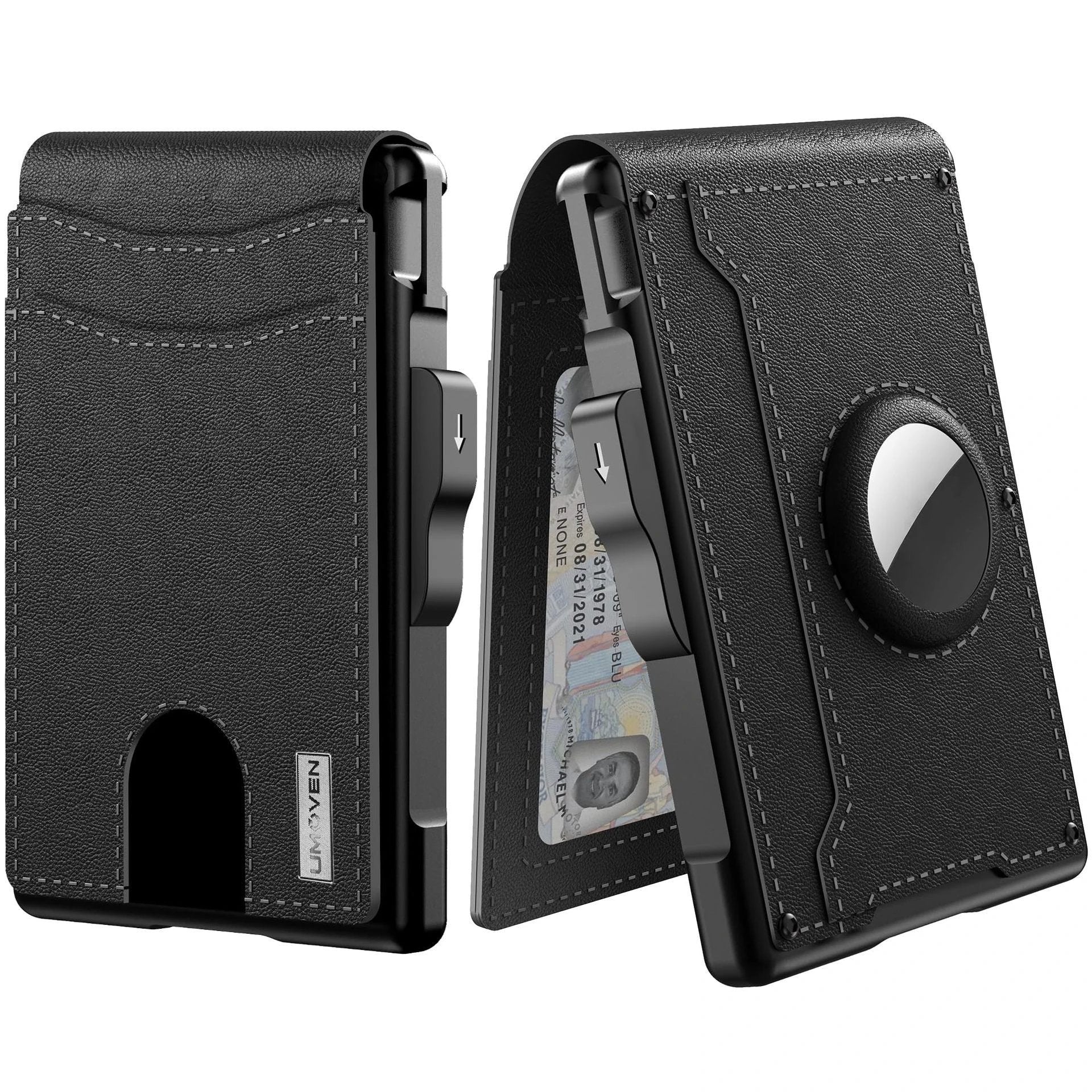 Men's Metal Card Case & Card Holder High-Capacity Anti-Skimming Wallet by GJG Denim