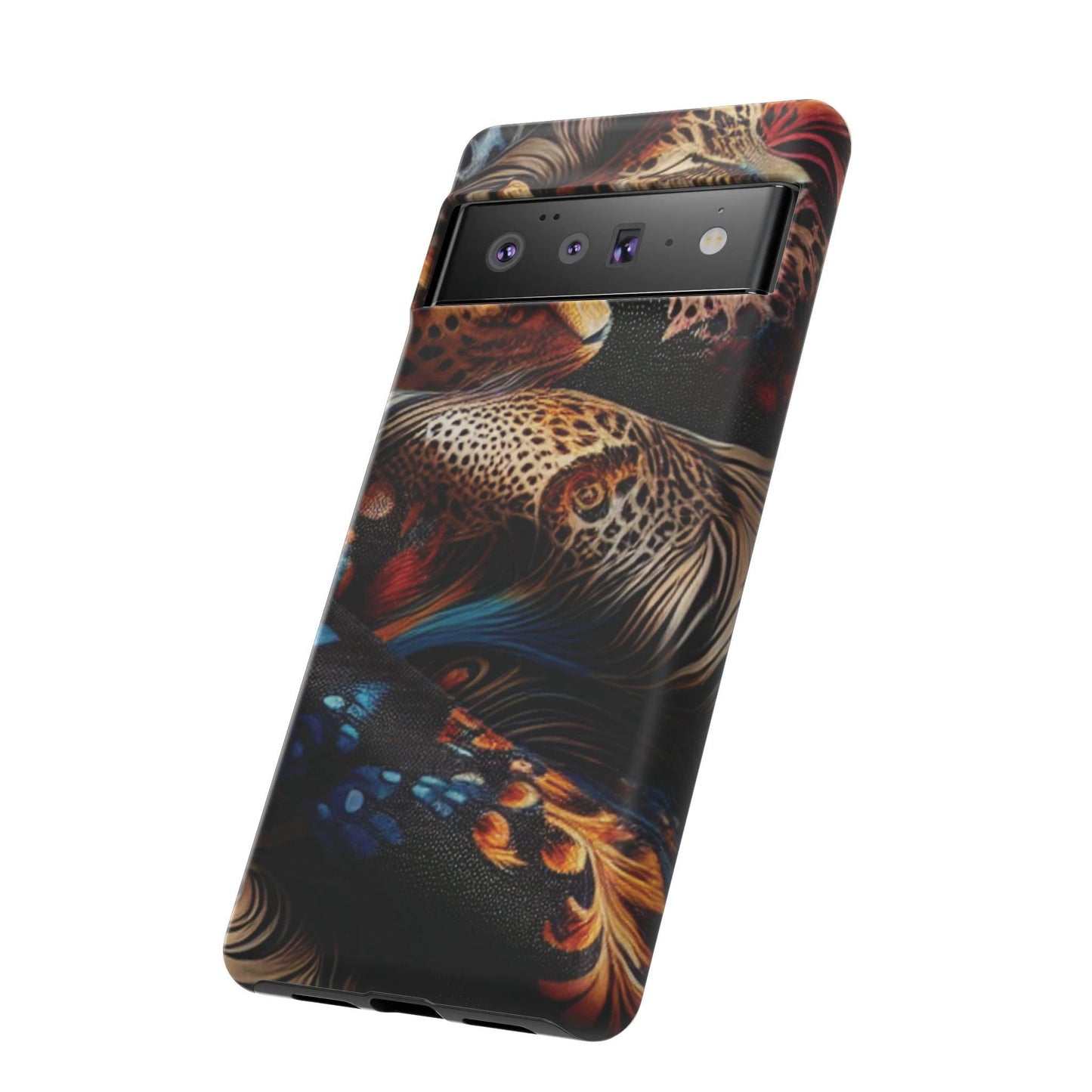 Stylish Tough Phone Case with Elegant Black and Gold Design by Printify