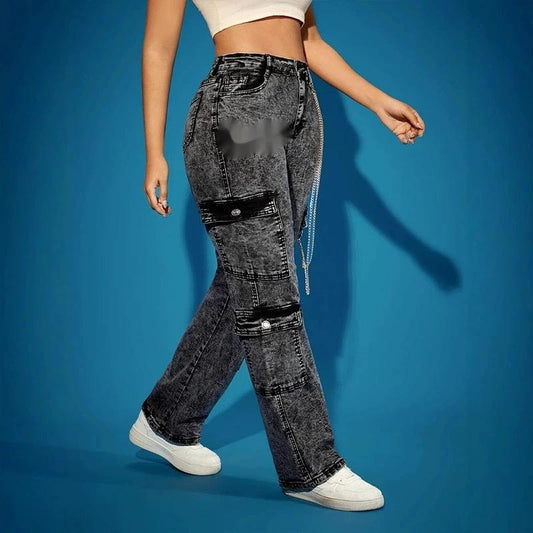 Multi-pocket Cargo Pants by GJG Denim