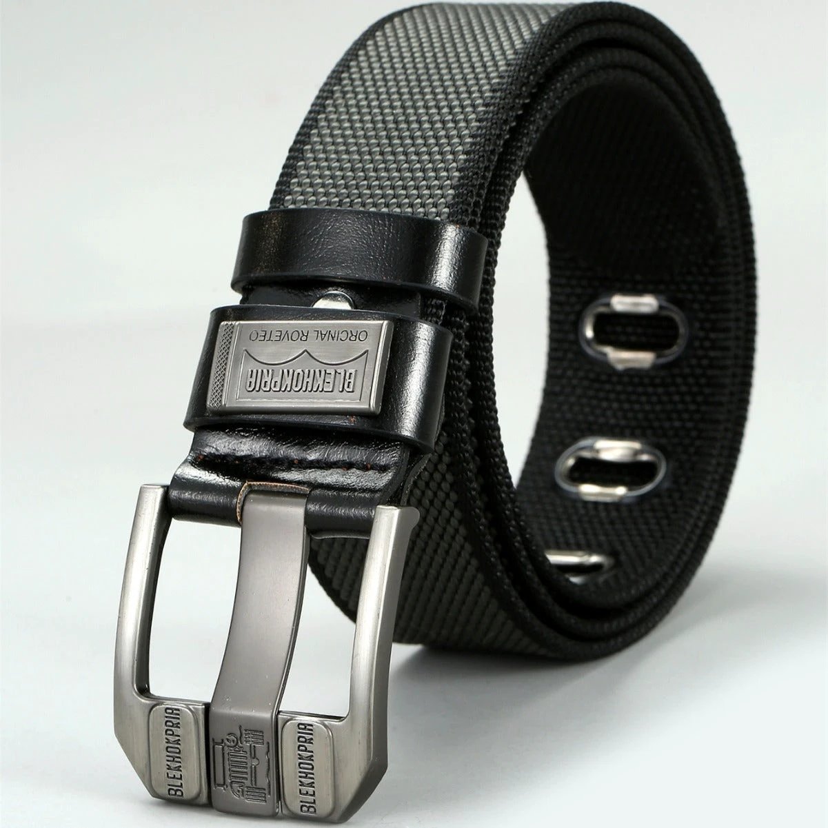Men's Pin Buckle Casual Retro Canvas Belts by GJG Denim