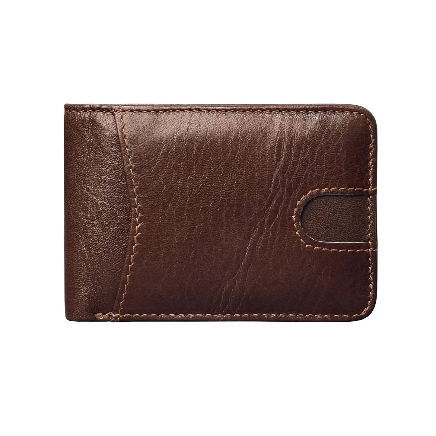 Oil-waxed Leather Wallet For Men by GJG Denim