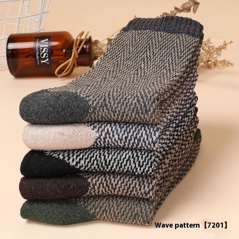 Men's 5-10 Pairs Retro Thick Socks by GJG Denim