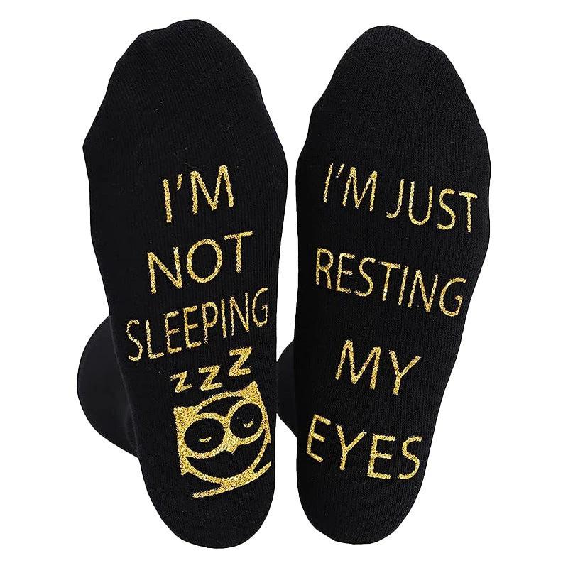 Men's Creative Foot Letter Non-slip Socks by GJG Denim