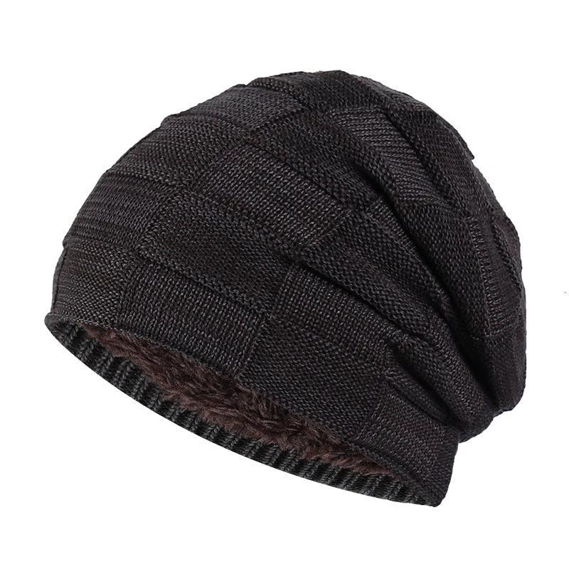 Fashion Plus Velvet Thick Knitted Warm Hat For Men by GJG Denim