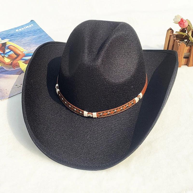 Men's Felt Riding Woolen Cowboy Hat by GJG Denim