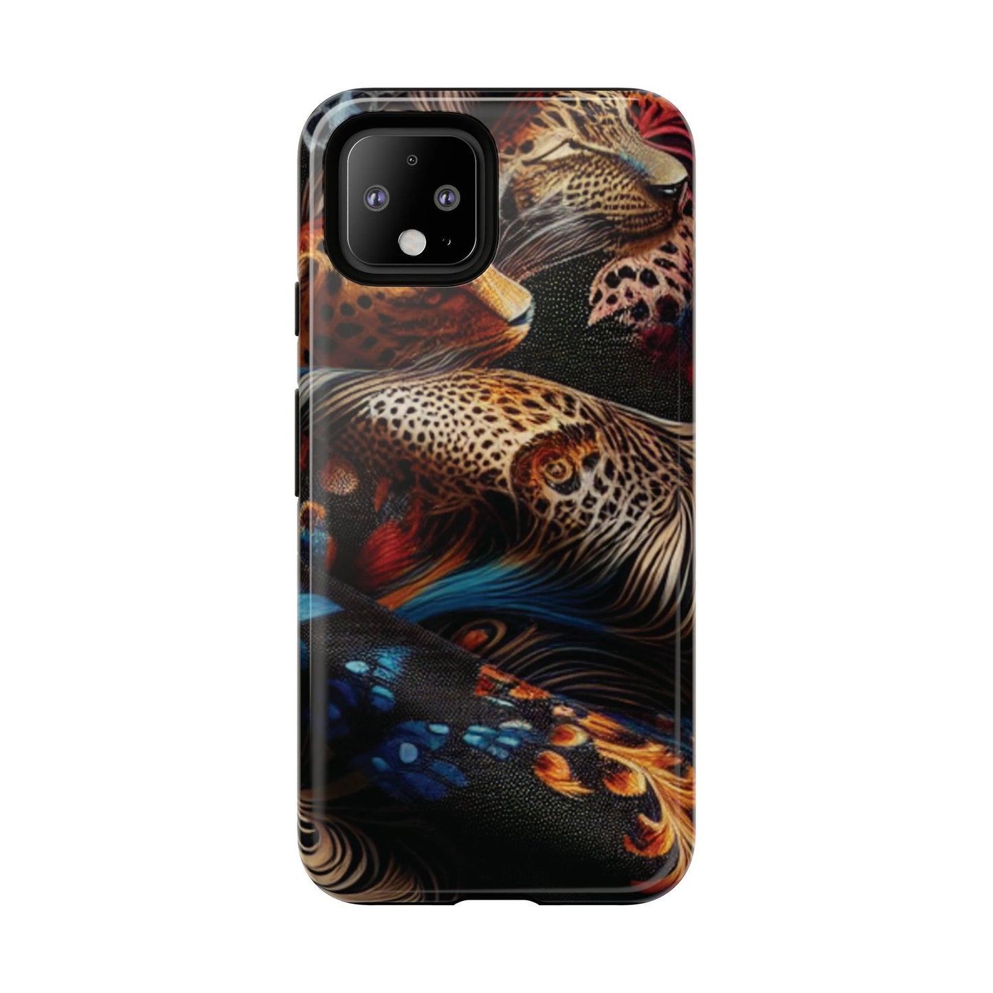 Stylish Tough Phone Case with Elegant Black and Gold Design by Printify