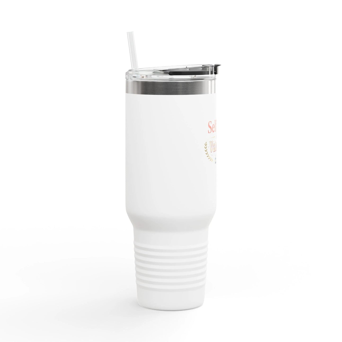 40oz Insulated Travel Mug - "Self-Care is my Vain-Game" Comfort Coffee Tumbler by Printify