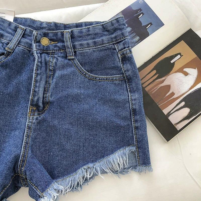 New Loose All-matching Denim Shorts Women by GJG Denim