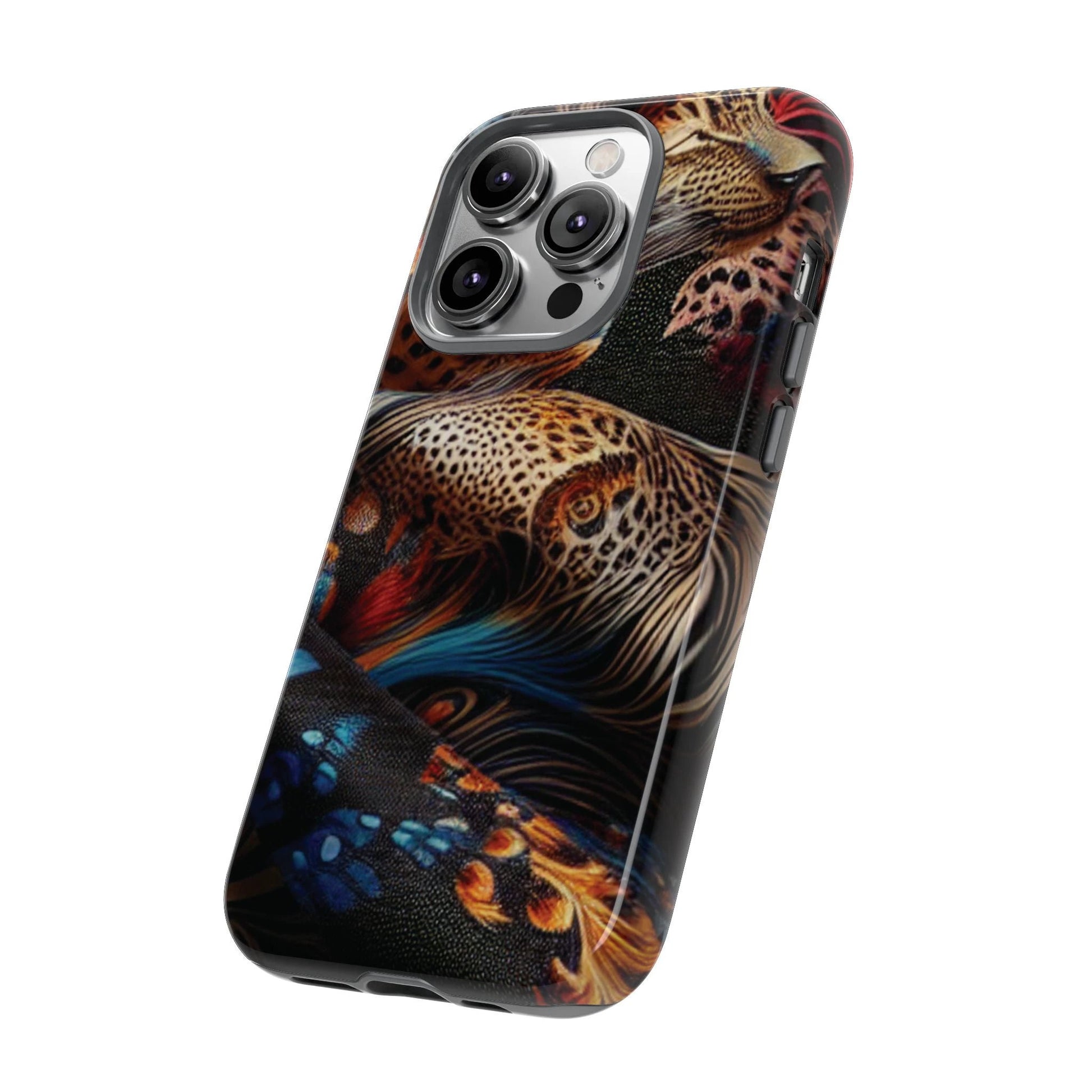 Stylish Tough Phone Case with Elegant Black and Gold Design by Printify