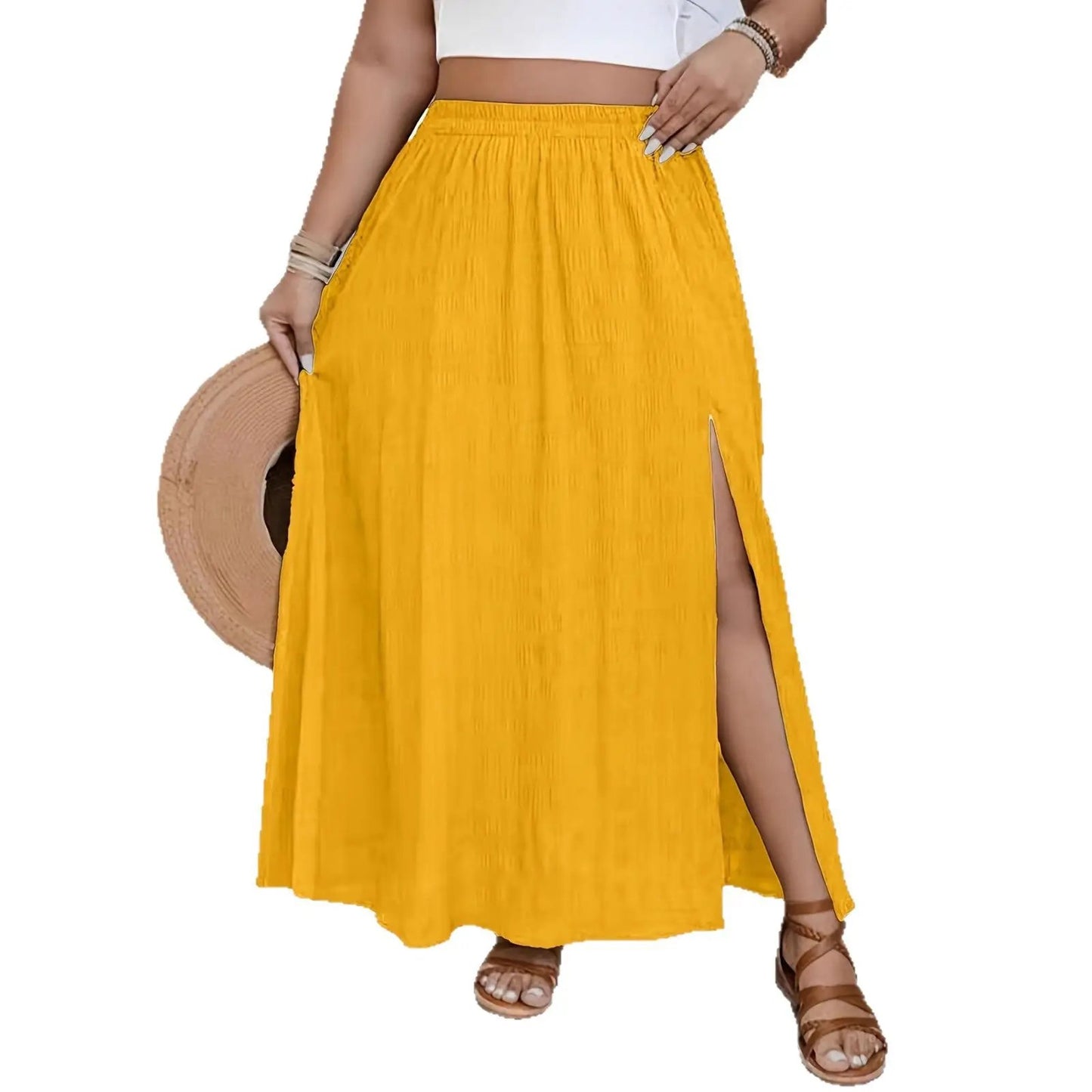 Holiday-style Versatile Casual Chic Elegant Womens Skirt by GJG Denim