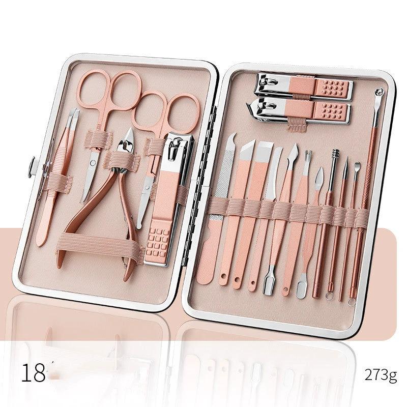Professional Scissors Nail Clippers Set Ear Spoon Dead Skin Pliers Nail Cutting Pliers Pedicure Knife Nail Groove Trimmers by GJG Denim