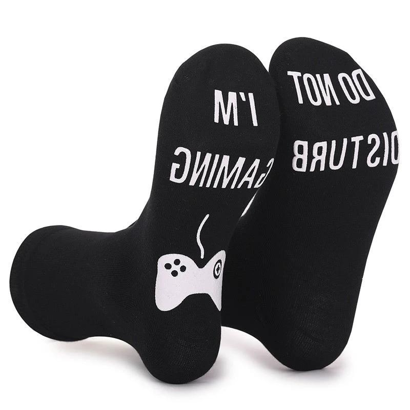 Men's Pure Cotton "I'm Gaming Do Not Disturb" Socks by GJG Denim