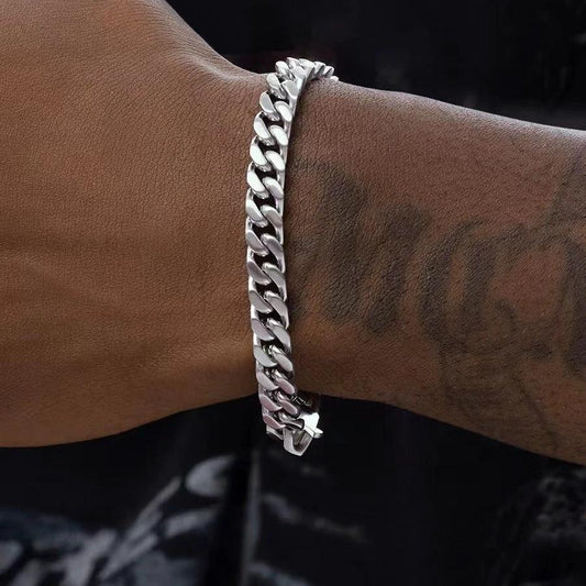 Mens Trendy Titanium Steel Bracelet by GJG Denim
