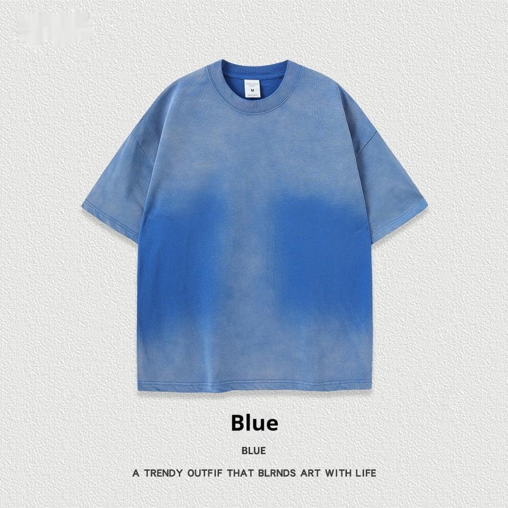 Retro Washed Short Sleeve Round Neck T-shirt by GJG Denim