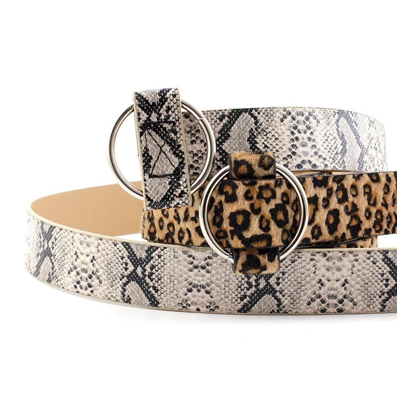 Needle-free Round Buckle Leisure Women's Belt Youth Fashion Wide Belt by GJG Denim