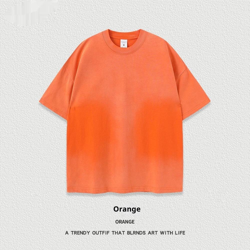 Retro Washed Short Sleeve Round Neck T-shirt by GJG Denim