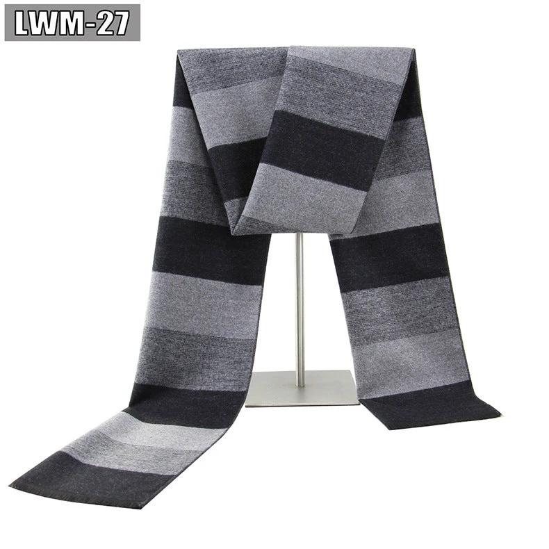 Men's Cashmere Autumn And Winter Business Plaid Scarf by GJG Denim