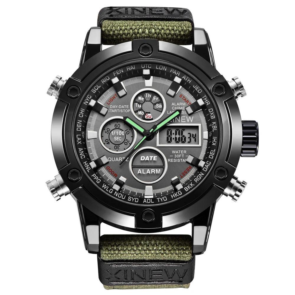 Men's Fashion Belt Multi-functional Watch by GJG Denim