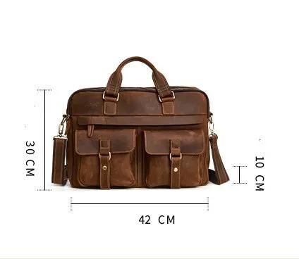 Genuine Retro 15.6 inch Laptop Bag For Men by GJG Denim