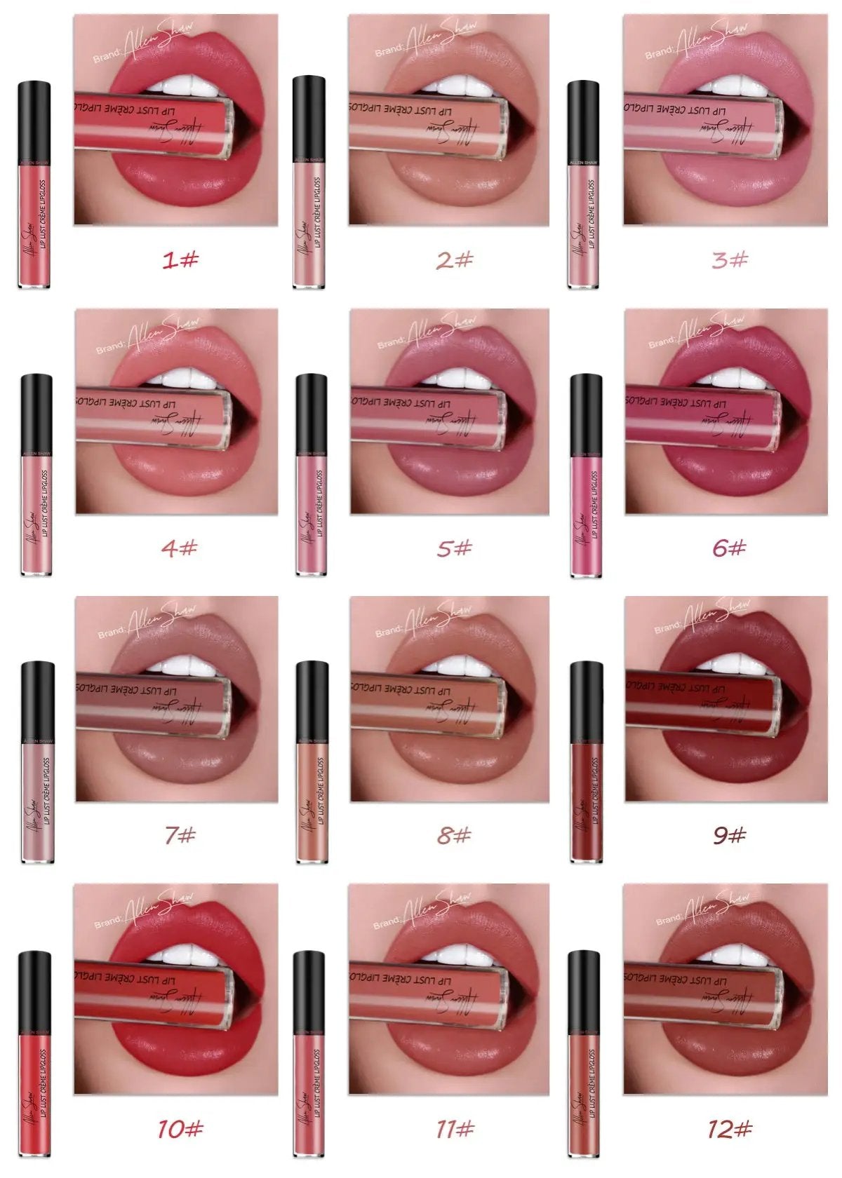 Silky Cream Texture Lip Gloss Aliexpress Shopee Cross-Border Exclusive Lip Glaze Lip Gloss Lipstick by GJG Denim
