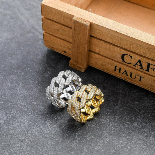 Full Zirconia Cuban Ring For Men by GJG Denim