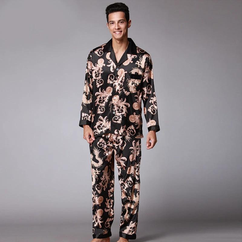 Men's Long Sleeve Pants Pajamas Set by GJG Denim
