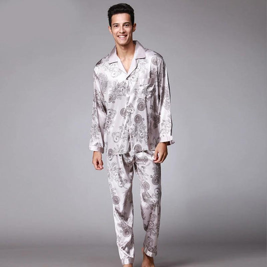 Men's Long Sleeve Pants Pajamas Set by GJG Denim