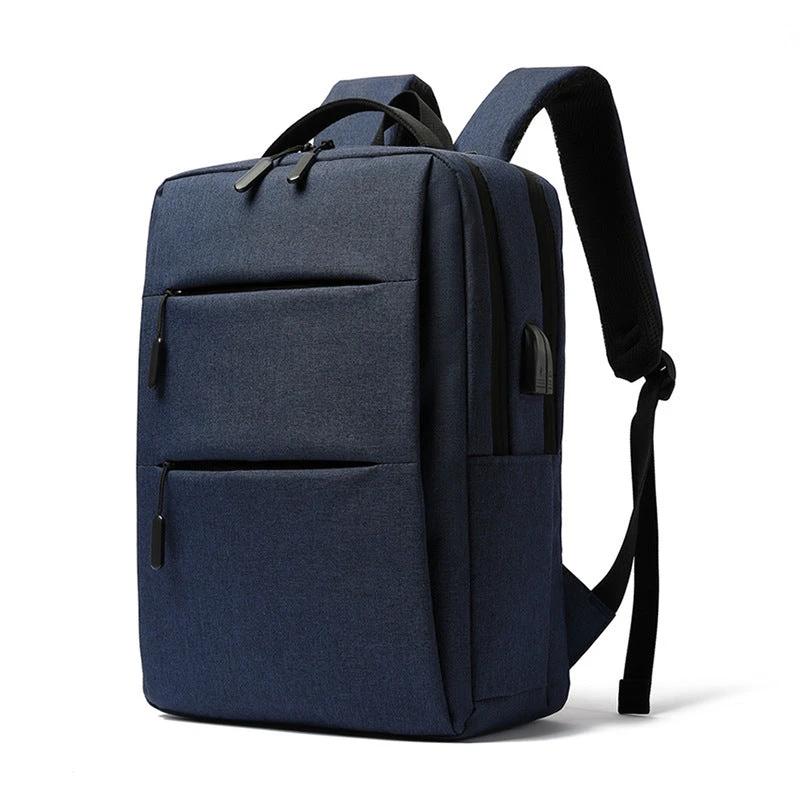 Men's Casual Business Computer Bag Usb Large Capacity Travel Student Outdoor Backpack by GJG Denim