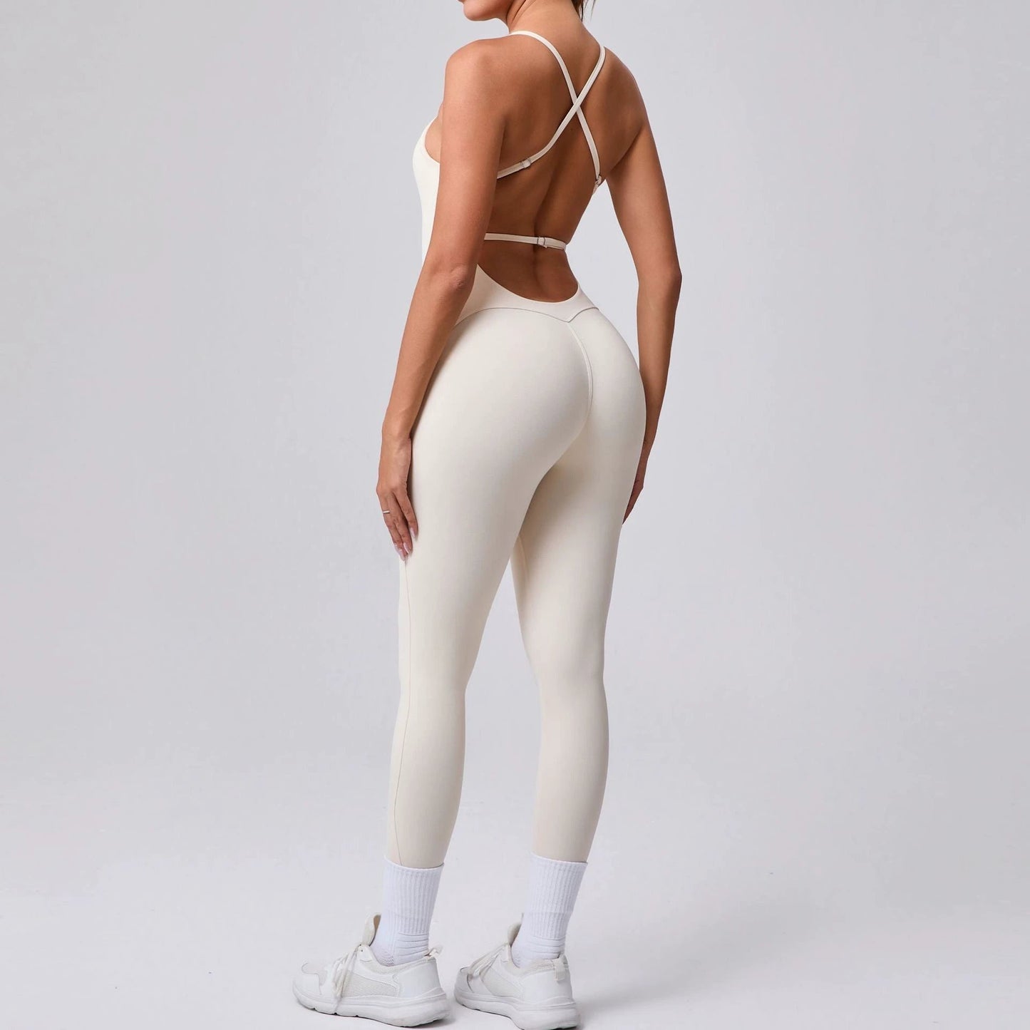 Sports Workout Clothes Tight Yoga Jumpsuit by GJG Denim