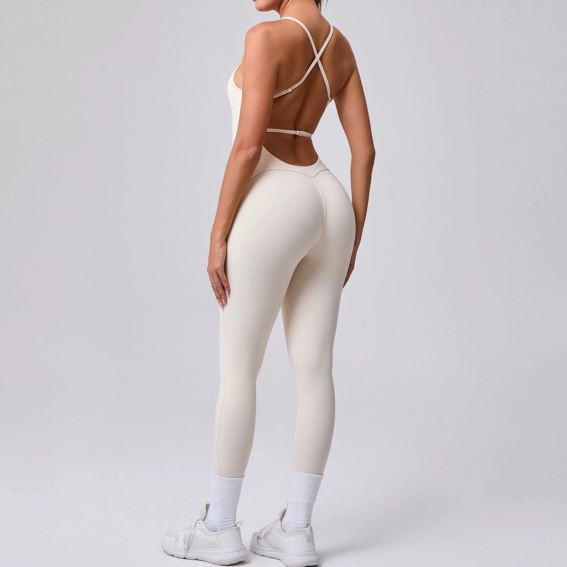 Sports Workout Clothes Tight Yoga Jumpsuit by GJG Denim