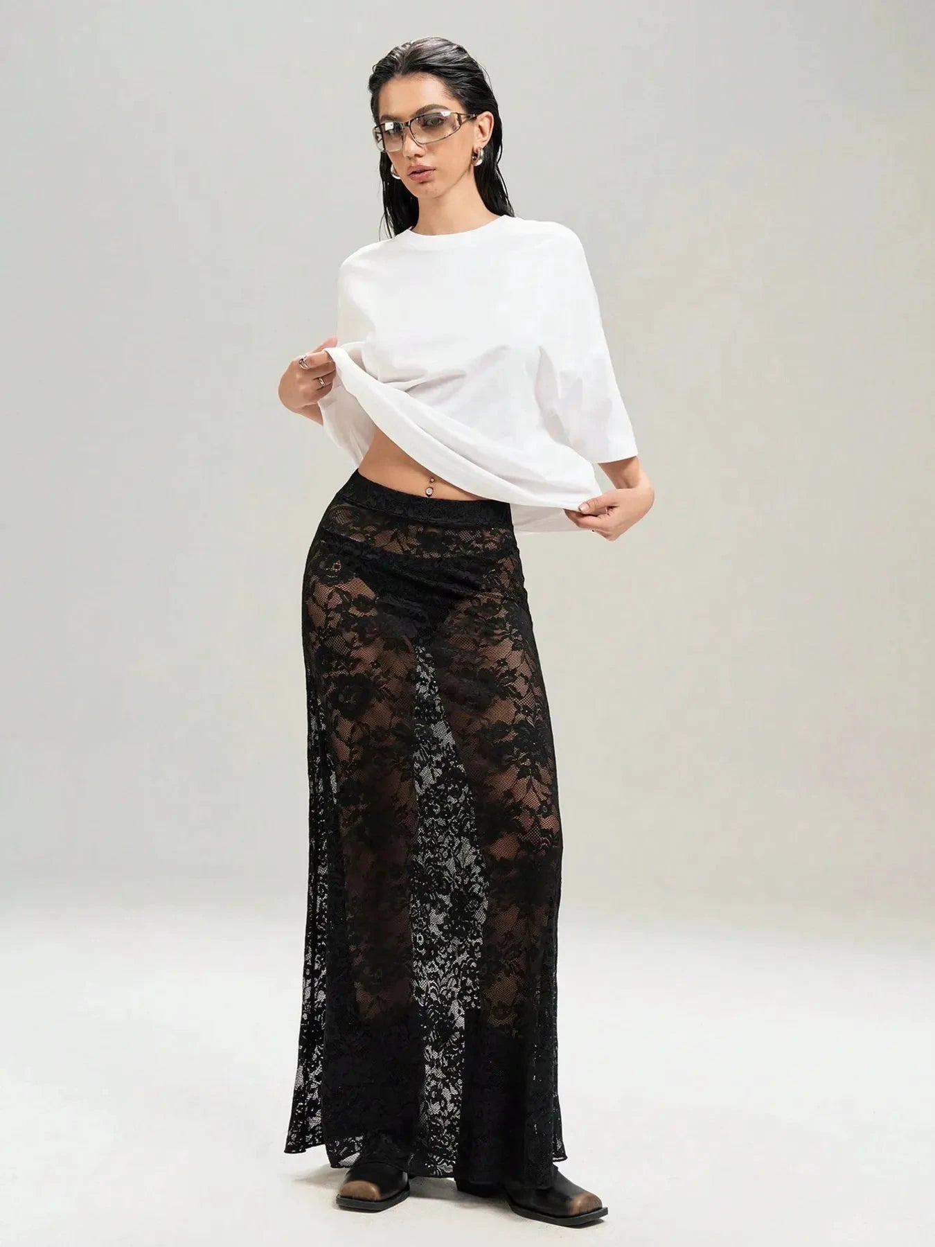 Lace Maxi Skirt by Lady Ros