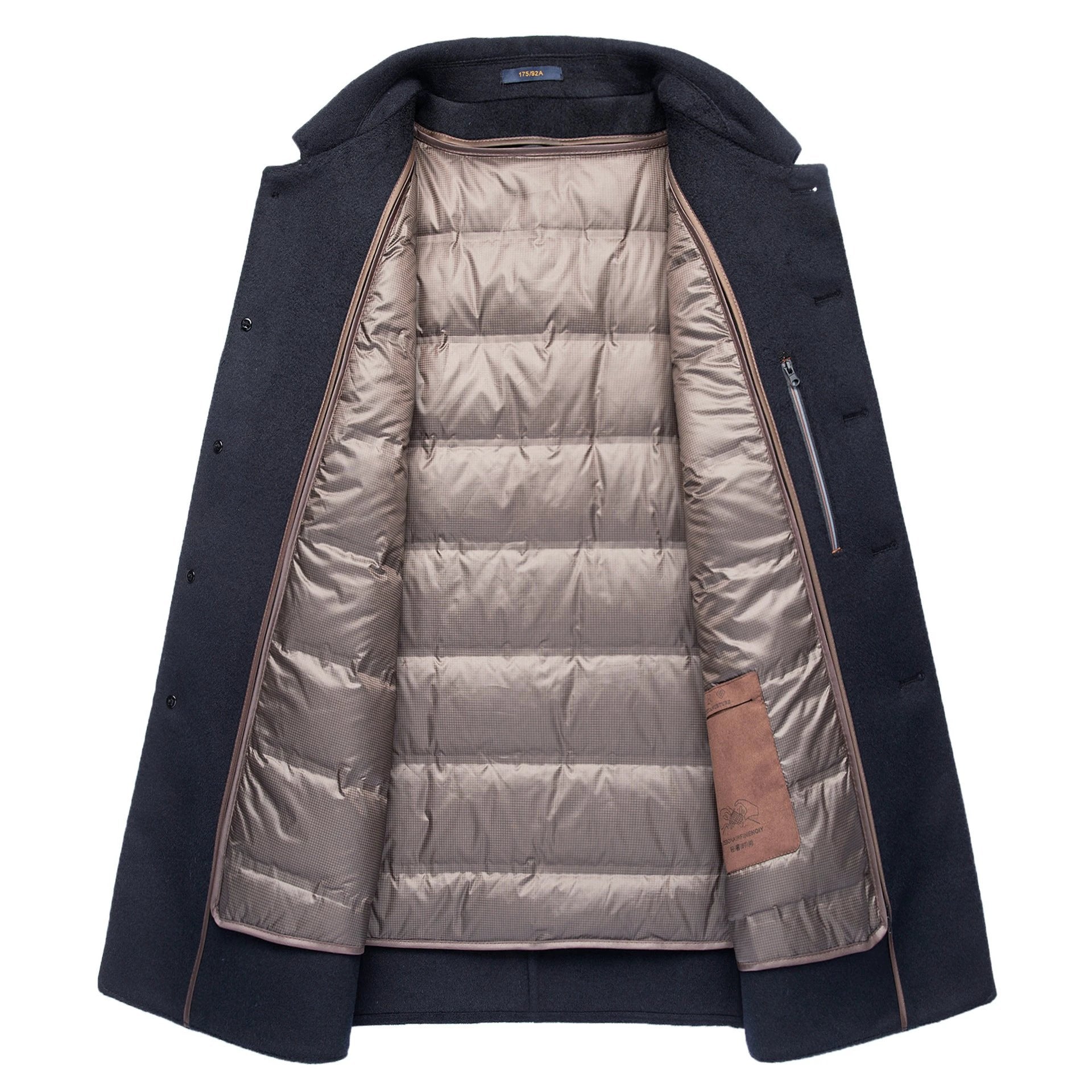 Men's Lapel Double-sided Woolen Coat by GJG Denim